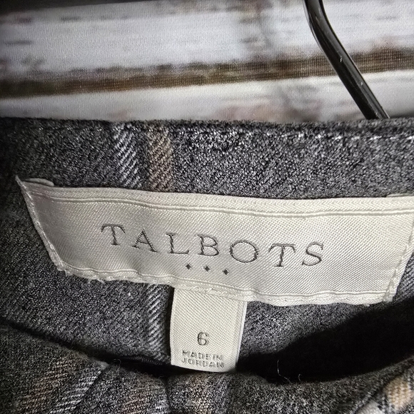 Talbots Women Size 6 Checkered Ankle Dress Pants With Pockets - Picture 4 of 5